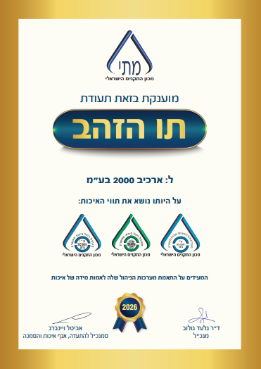 תו הזהב של מכון התקנים הישראלי - ארכיב 2000